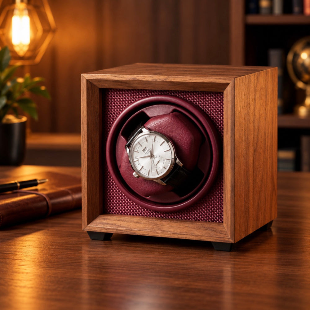 Remontoir à Montre Automatique – Cube Bordeaux™