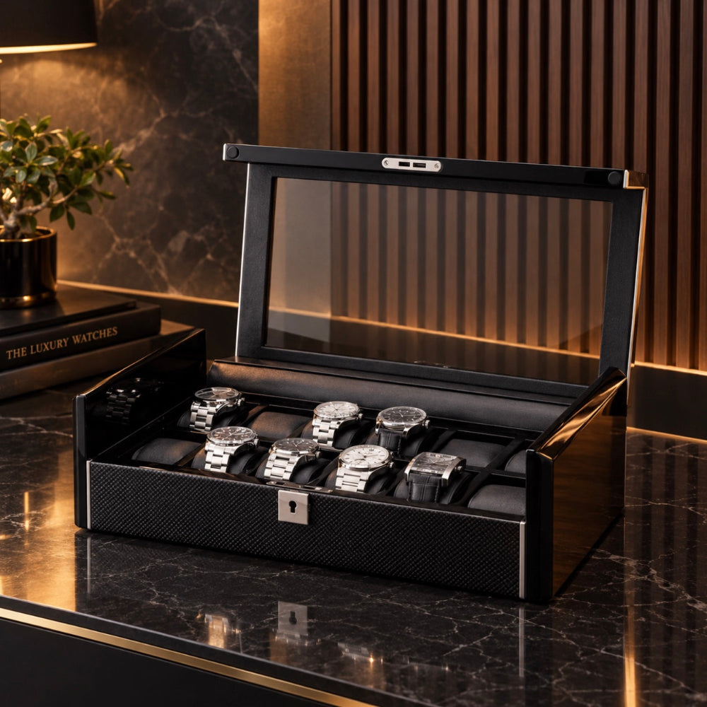 Coffret à Montres – Carbon Luxe