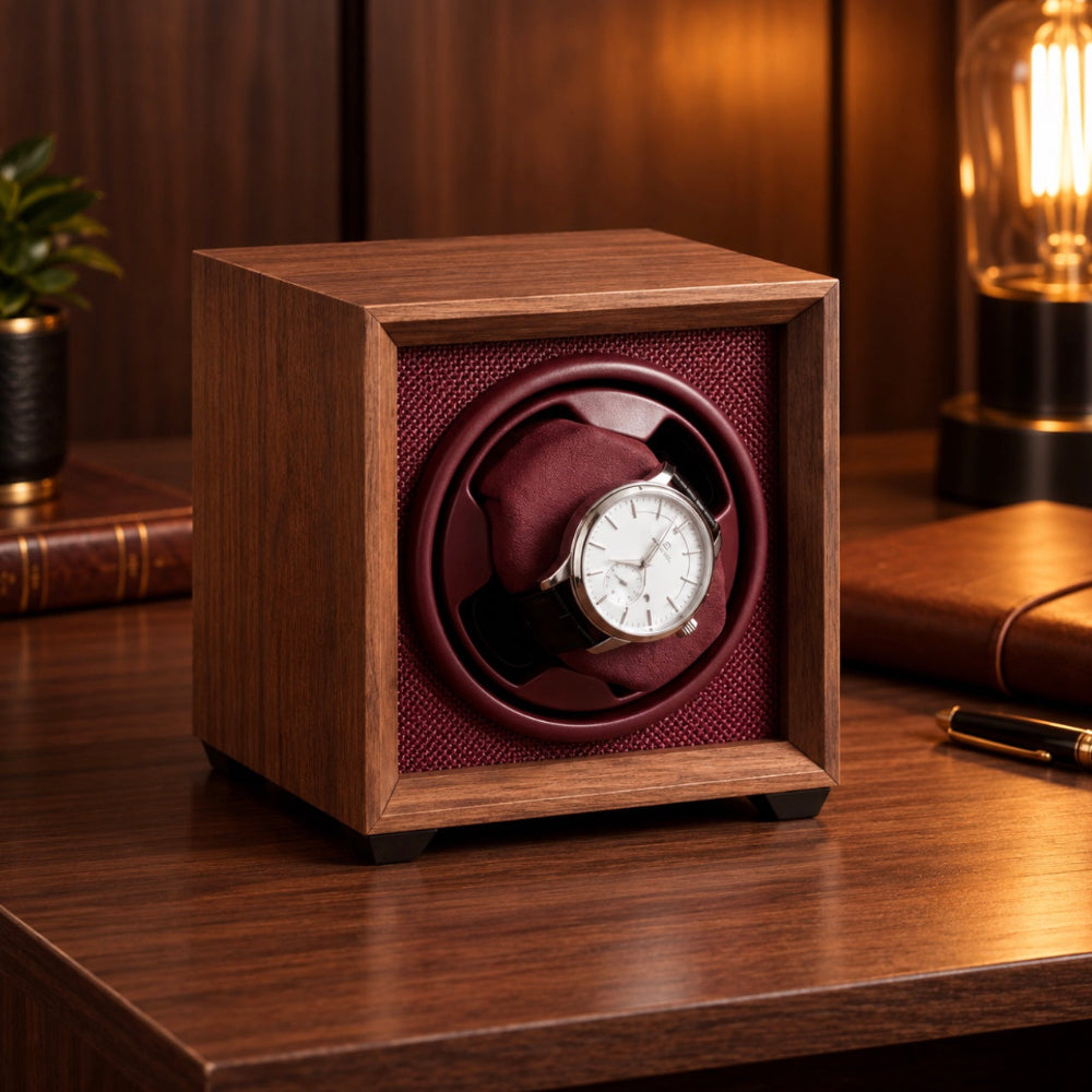 Remontoir à Montre Automatique – Cube Bordeaux™