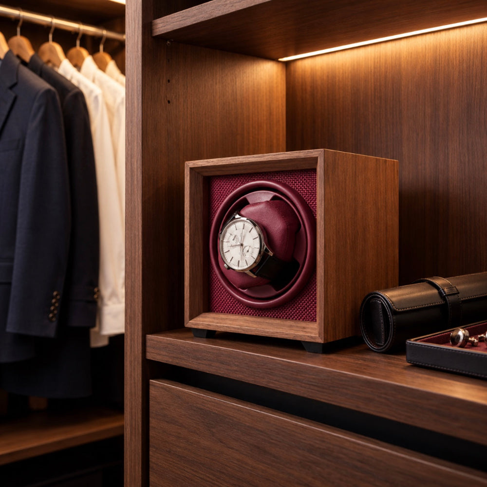 Remontoir à Montre Automatique – Cube Bordeaux™