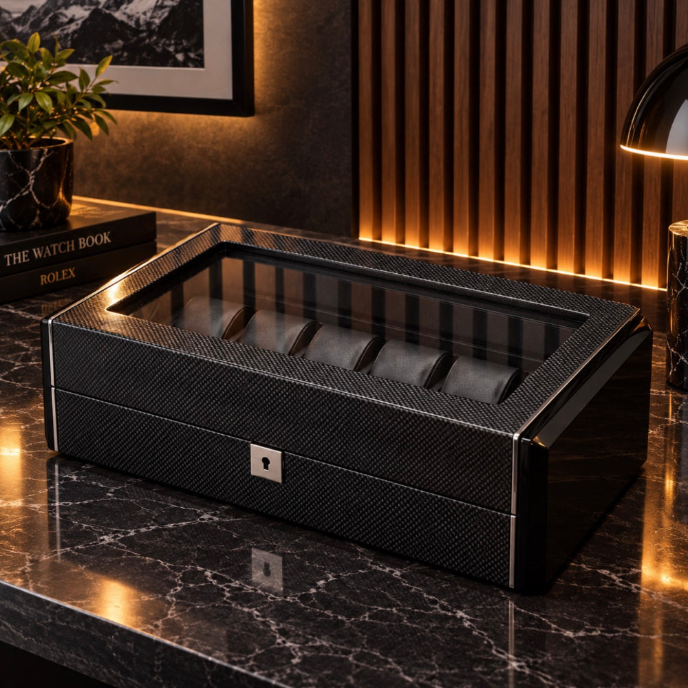 Coffret à Montres – Carbon Luxe